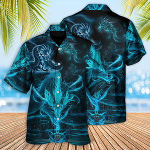 Dragon Blue Lighting And The Witch - Hawaiian Shirt