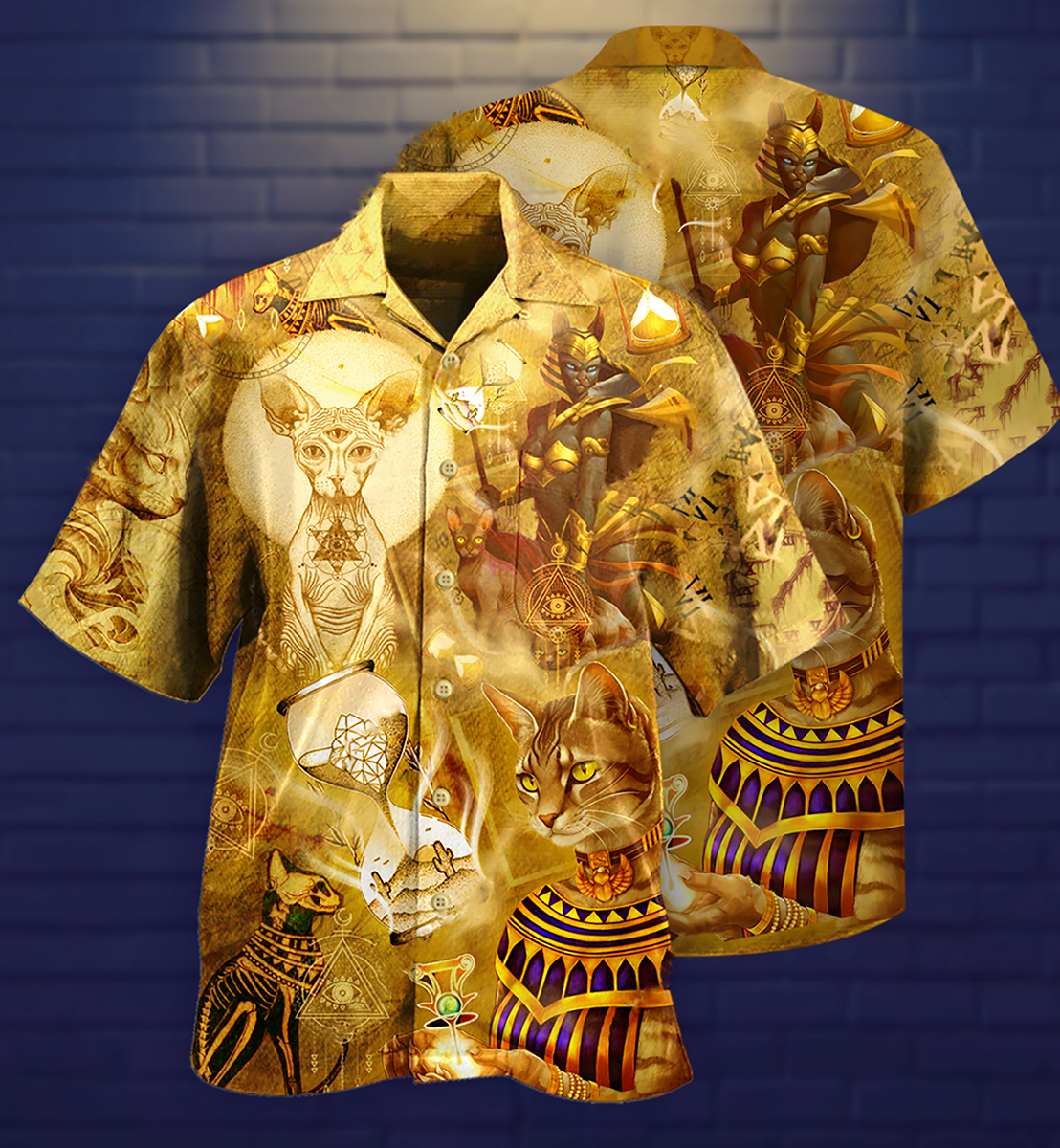 Egypt Cat Style - Gift For Men And Women - Hawaiian Shirt