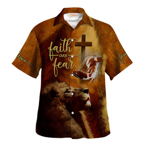 Faith Over Fear The Hand Of God - Hawaiian Shirt