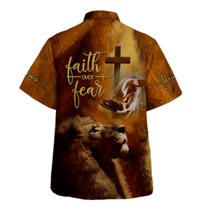 Faith Over Fear The Hand Of God - Hawaiian Shirt