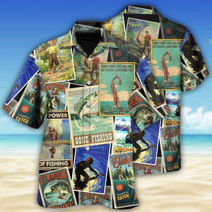 Fishing Retro Art Style - Hawaiian Shirt