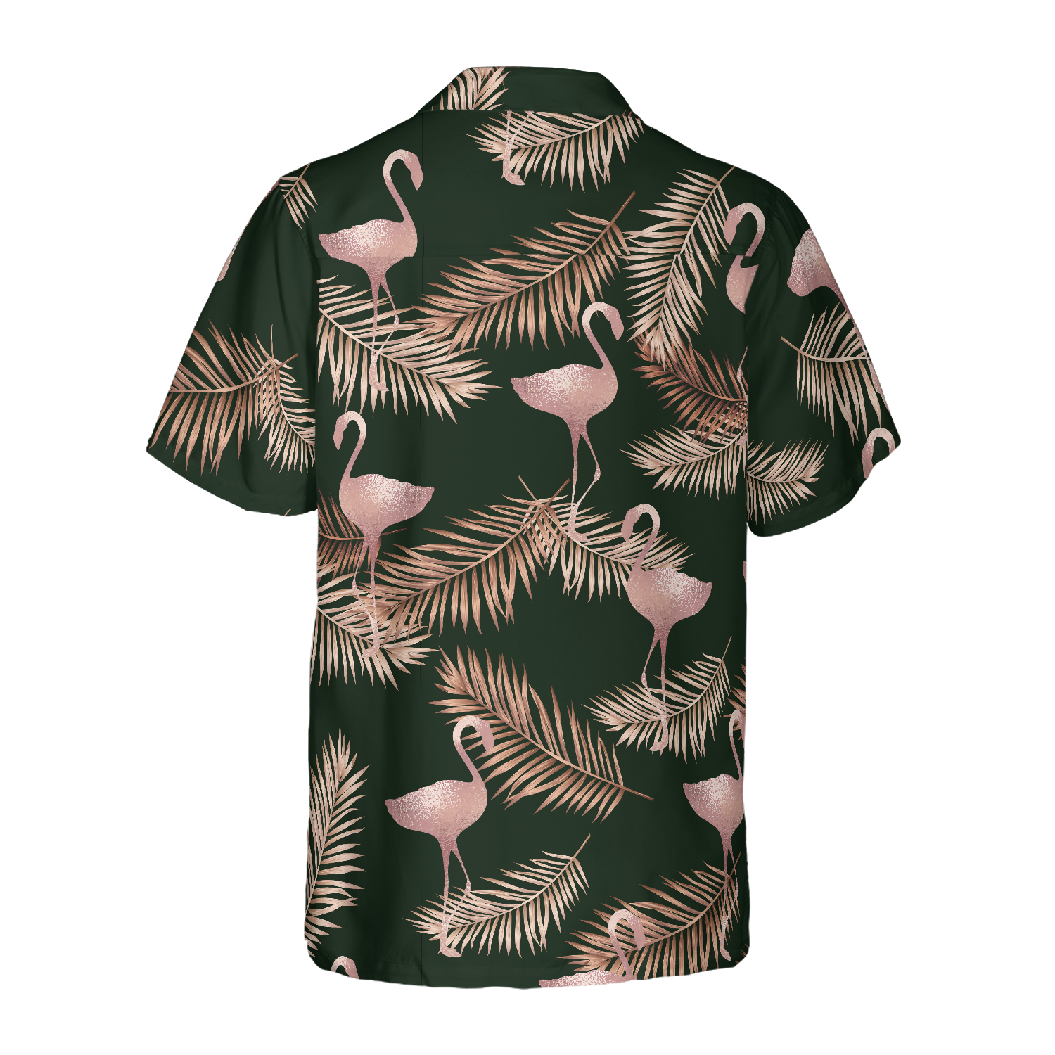 Flamingo Rose Gold Pattern Hawaiian Shirt