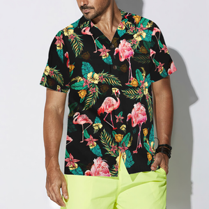 Flamingo Tropical Pattern V2 Hawaiian Shirt