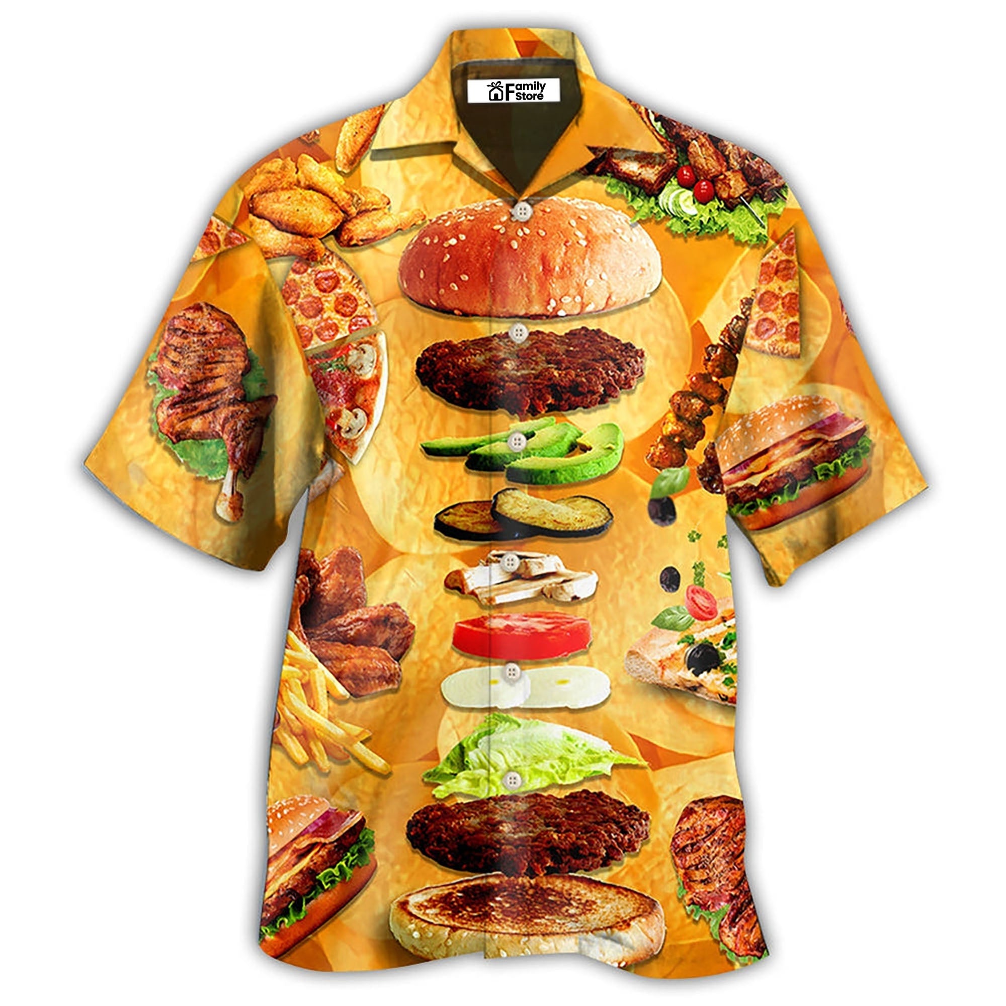 Delicious Fast Food Hamburger - Gift For Food Lovers - Hawaiian Shirt