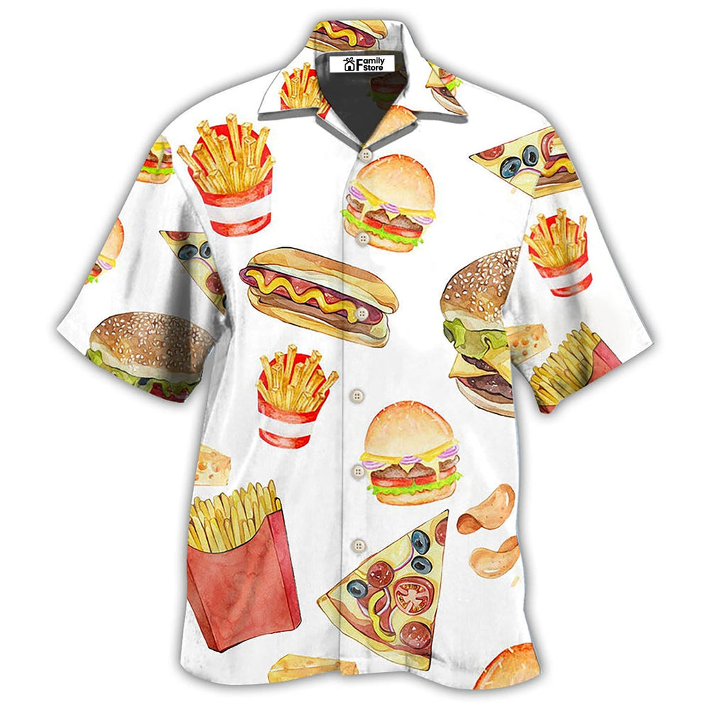 FoodFastFoodWhiteStyle HawaiianShirt OwlOhh_2452_1