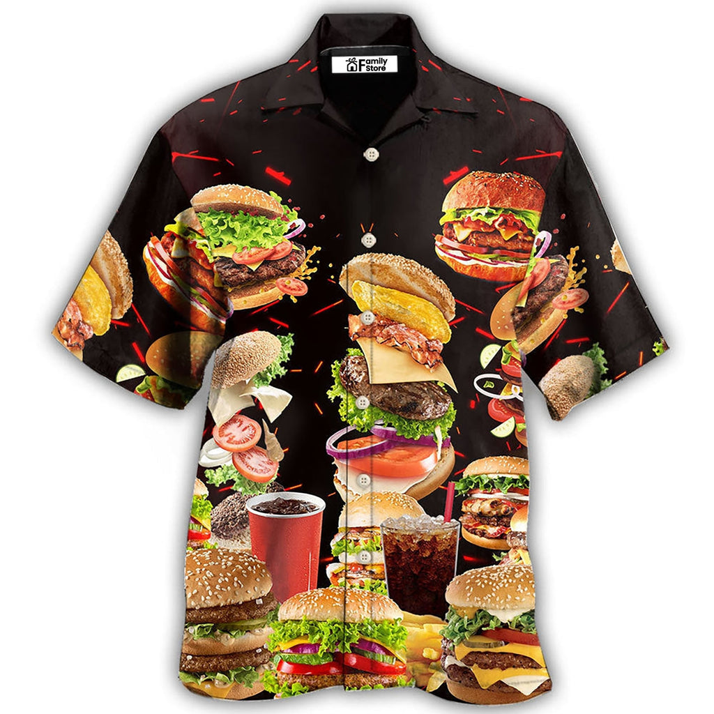 FoodHamburgerFastFoodLover HawaiianShirt OwlOhh_5627_1