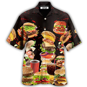 Hamburger Fast Food - Gift For Food Lovers - Hawaiian Shirt