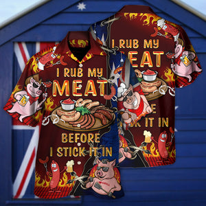 Food I Rub My Meat Australian - Gift For Food Lovers - Hawaiian Shirt