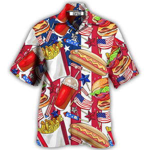 Food Independence Day Star America - Gift For Food Lovers - Hawaiian Shirt