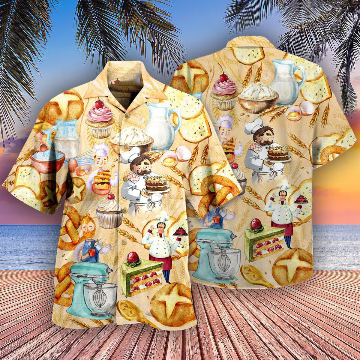 FoodLoveAtFirstBiteBakeryCool HawaiianShirt OwlOhh_3794_3