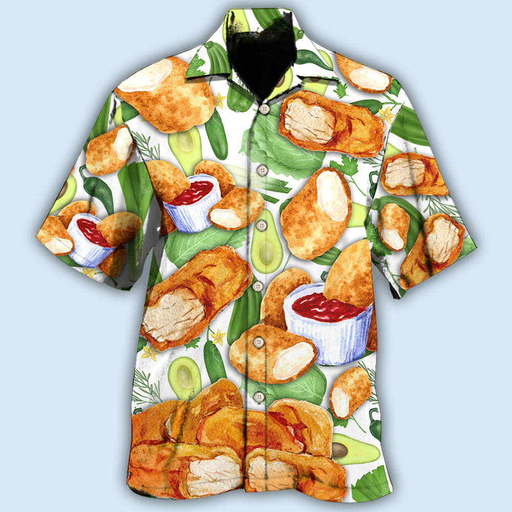 FoodLoverChickenNuggetMakeMeHappy HawaiianShirt OwlOhh_5179_2