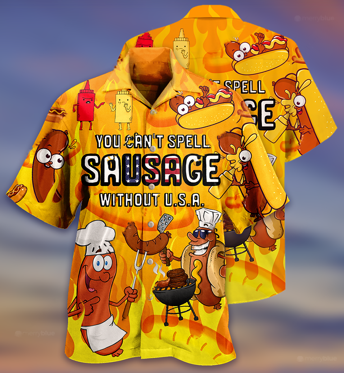 FoodYouCan_tSpellSausageWithoutUSAFunny HawaiianShirt OwlOhh_6937_2