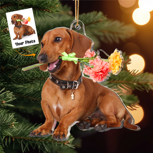 Custom PhotoFunny Dog Gift For Dog Lovers - Personalized Acrylic Photo Ornament