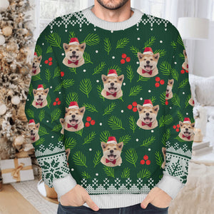 Custom Photo Dog Cat Faces - Christmas Gift For Pet Lovers - Personalized Ugly Sweater