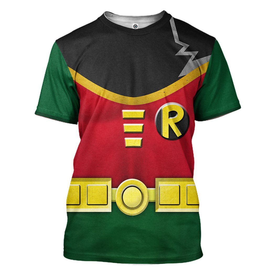 Teen Titan Robin Cosplay Costumes- 3D T-Shirts For Men