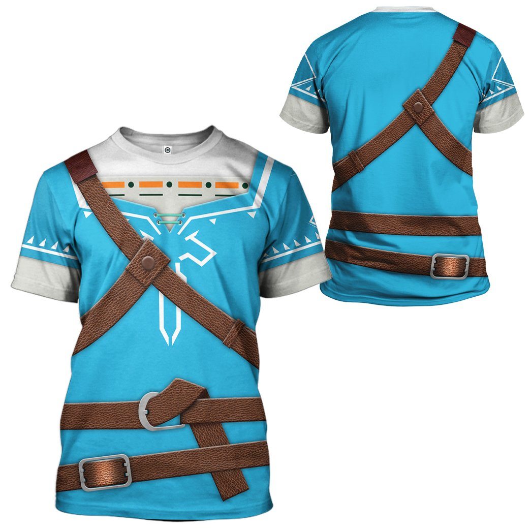 The Legend Of Zelda Link BOTW Cosplay Costumes- 3D T-Shirts For Men