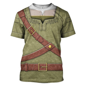 The Legend Of Zelda Link Costume Cosplay - 3D TShirt