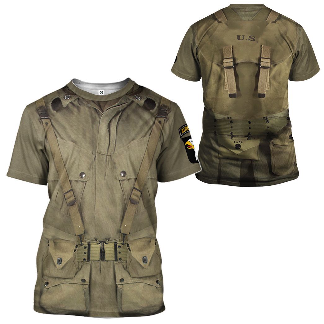 WW2 Paratroopers Cosplay Costumes- 3D T-Shirts For Men