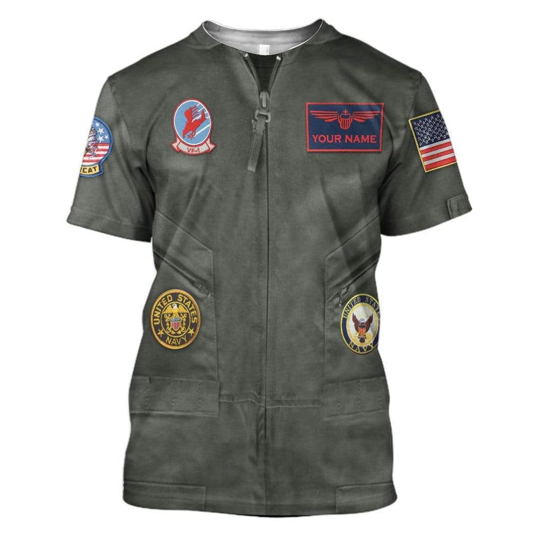 Personalized Top Gun Pete Maverick Mitchell Costume Cosplay T-Shirt