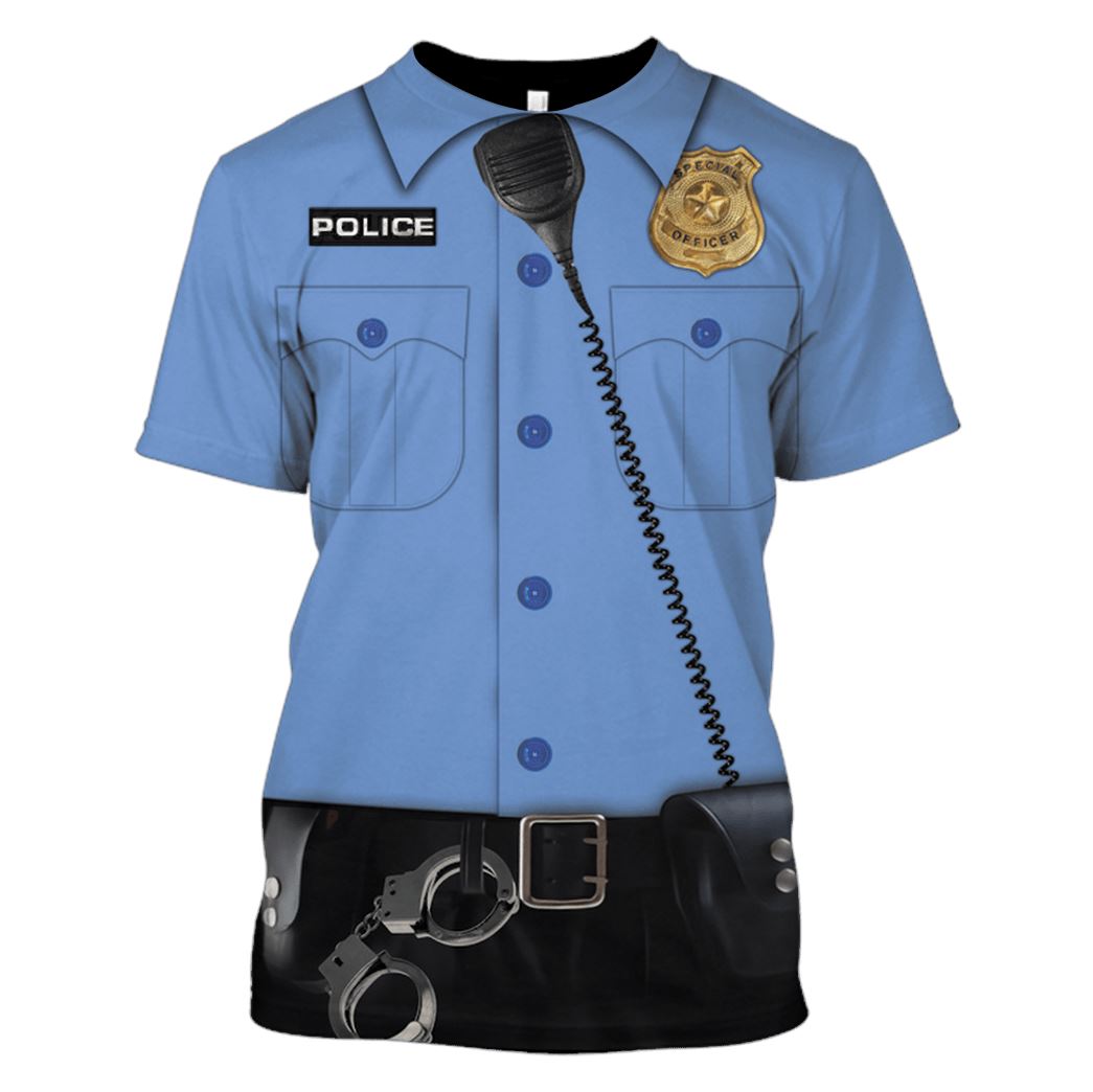 Police Special Officer Costume Cosplay T-shirt