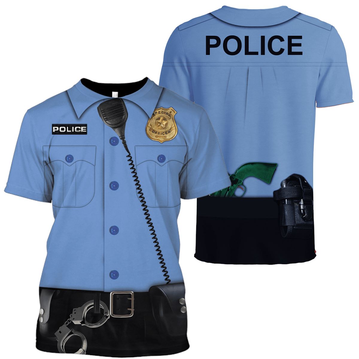 Police Special Officer Costume Cosplay T-shirt