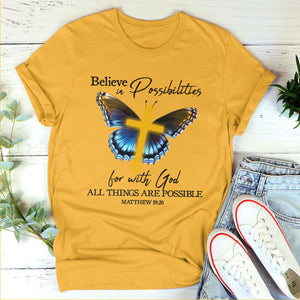 Jesuspirit | Scripture Gifts For Christian People | With God All Things Are Possible | Matthew 19:26 | Unisex T-shirt 2DTHN668