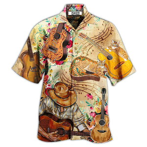 Guitar And Cat Are My Life - Hawaiian Shirt