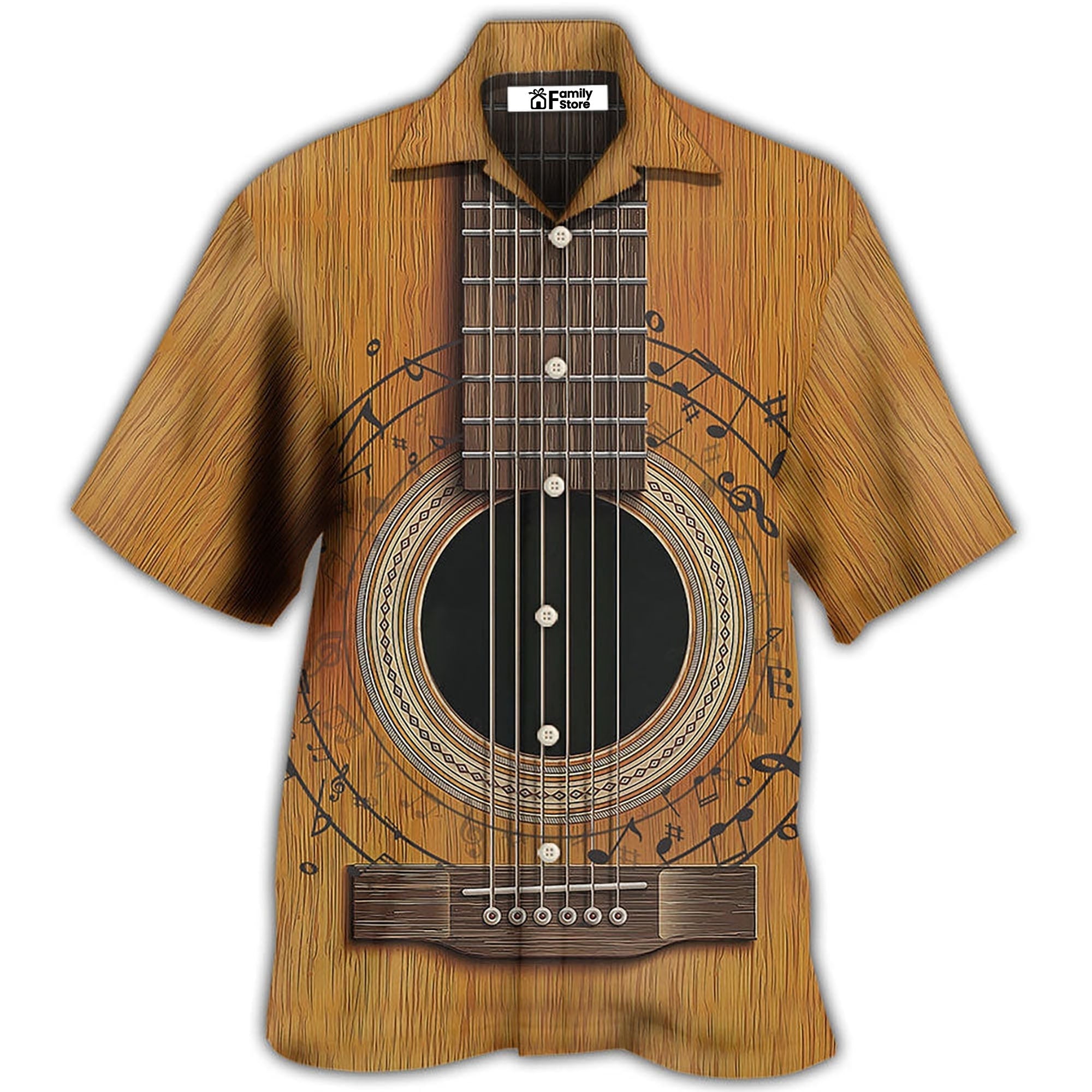 Guitar Old Retro Music Lover - Hawaiian Shirt