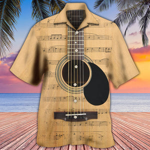 Guitar Retro Music Note - Hawaiian Shirt