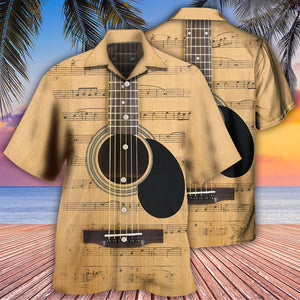 Guitar Retro Music Note - Hawaiian Shirt