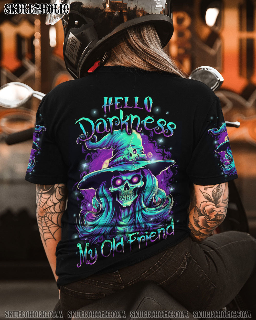HELLO DARKNESS MY OLD FRIEND WITCH HALLOWEEN ALL OVER PRINT YHLN2507233 2 L3zKu