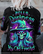 HELLO DARKNESS MY OLD FRIEND WITCH HALLOWEEN ALL OVER PRINT YHLN2507233_Short sleeves_T shirt_S 1 LPXlf