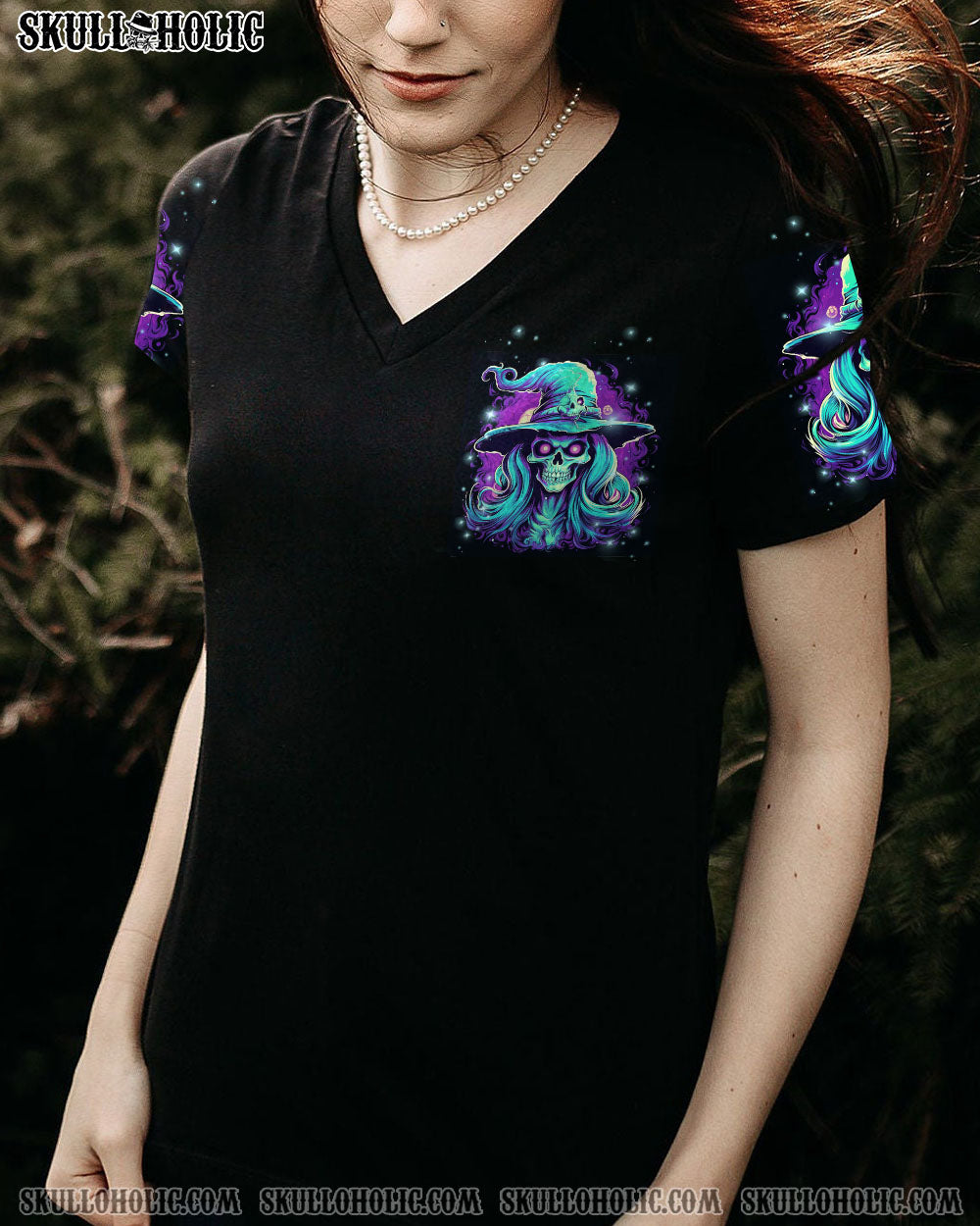 HELLO DARKNESS MY OLD FRIEND WITCH HALLOWEEN ALL OVER PRINT YHLN2507233_Short sleeves_V neck Shirt_2XL 1 r83ds