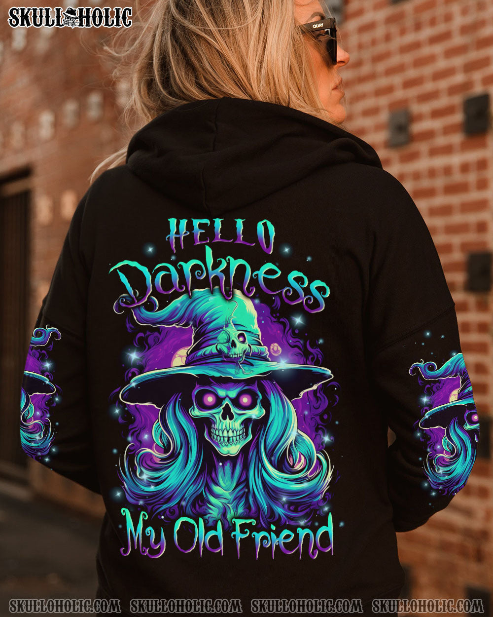 HELLO DARKNESS MY OLD FRIEND WITCH HALLOWEEN ALL OVER PRINT YHLN2507233_Sweatshirt _26 Hoodies_Zip Hoodie_S 1 itJVi