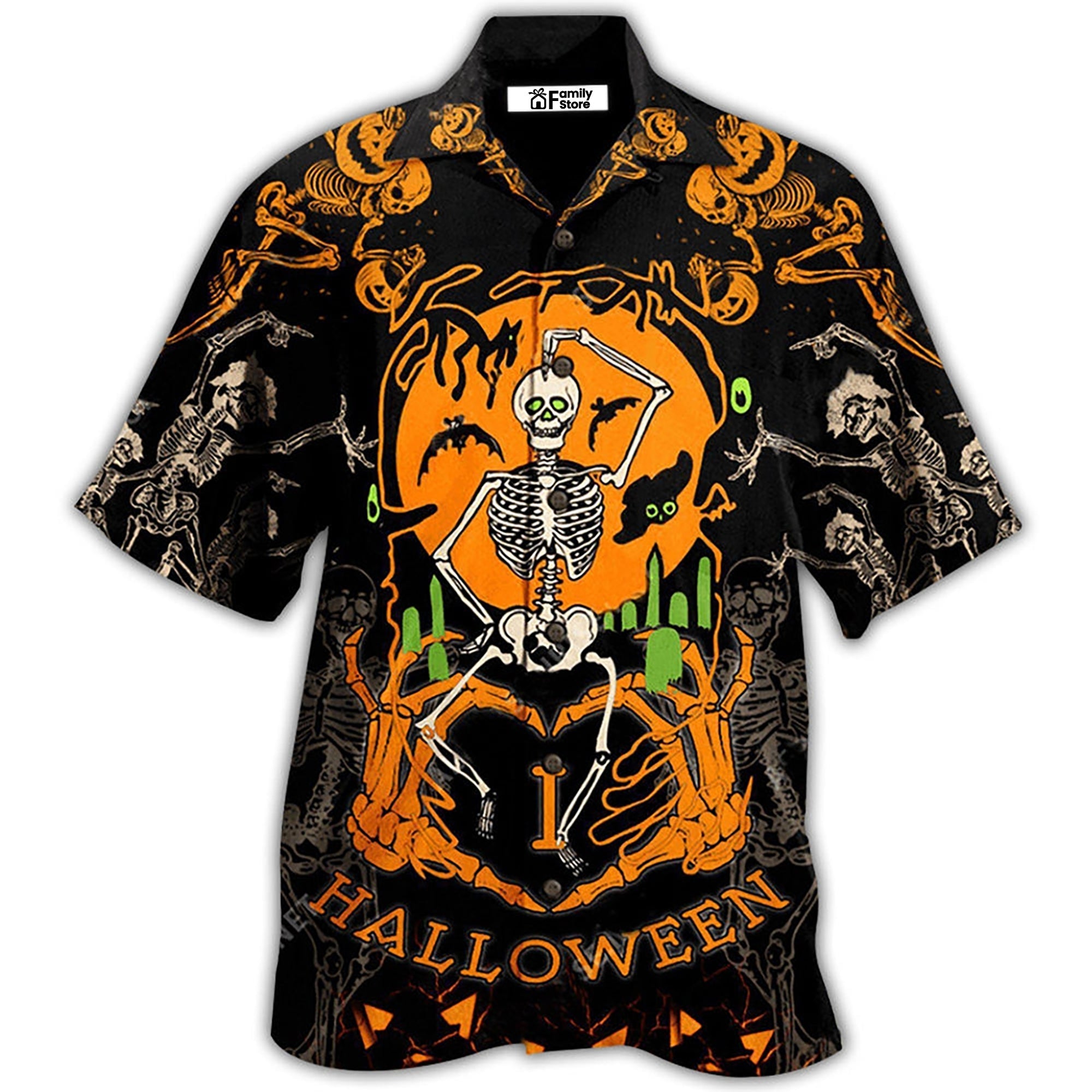 HalloweenDancingSkeletonSoScared HawaiianShirt OwlOhh_1487_1