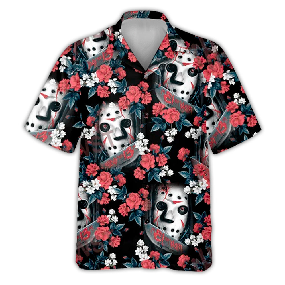 HalloweenJasonVoorheesFlowerTropicalStyle HawaiianShirt OwlOhh_7744_1