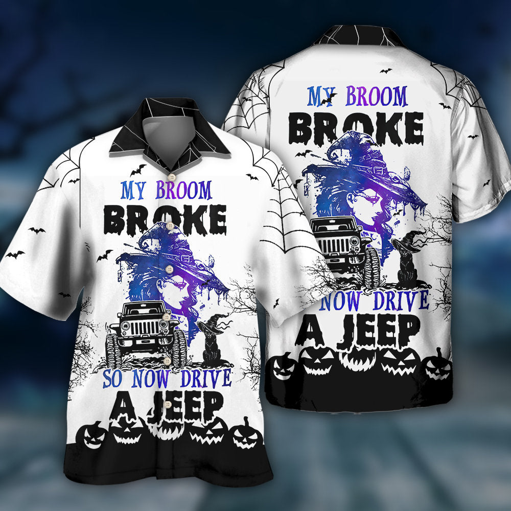 HalloweenWitchMyBroomBroke HawaiianShirt OwlOhh_5274_3