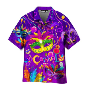 Happy Mardi Gras Carnival Purple - Hawaiian Shirt