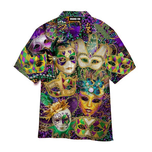 Happy Mardi Gras Carnival Purple - Hawaiian Shirt