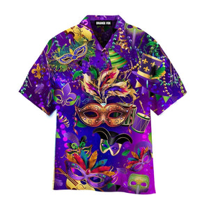 Happy Mardi Gras Purple - Hawaiian Shirt