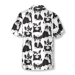 Happy French Bulldog Hawaiian Shirt