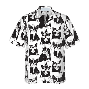 Happy French Bulldog Hawaiian Shirt