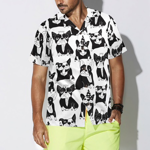 Happy French Bulldog Hawaiian Shirt