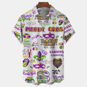 Mardi Gras Canival Crazy Crawfish King Cake Eating - Hawaiian Shirt