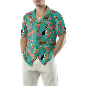 Hibiscus Floral Chihuahua Hawaiian Shirt For Men