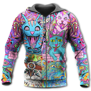 Hippie Cat Wonderful World - Hoodie