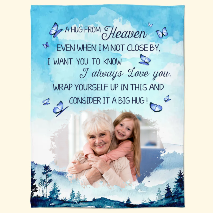 Custom Photo Even When I'M Not Close By - Memorial Gift For Family - Personalized Blanket