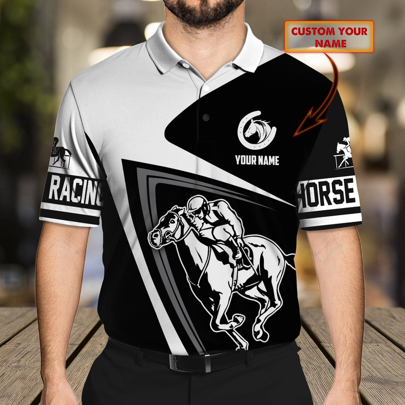 Custom Name Kentucky Horse Racing - Personalized Men Polo Shirt