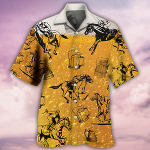 Horse Racing And Beer - Hawaiian Shirt