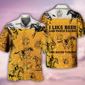 Horse Racing And Beer - Hawaiian Shirt